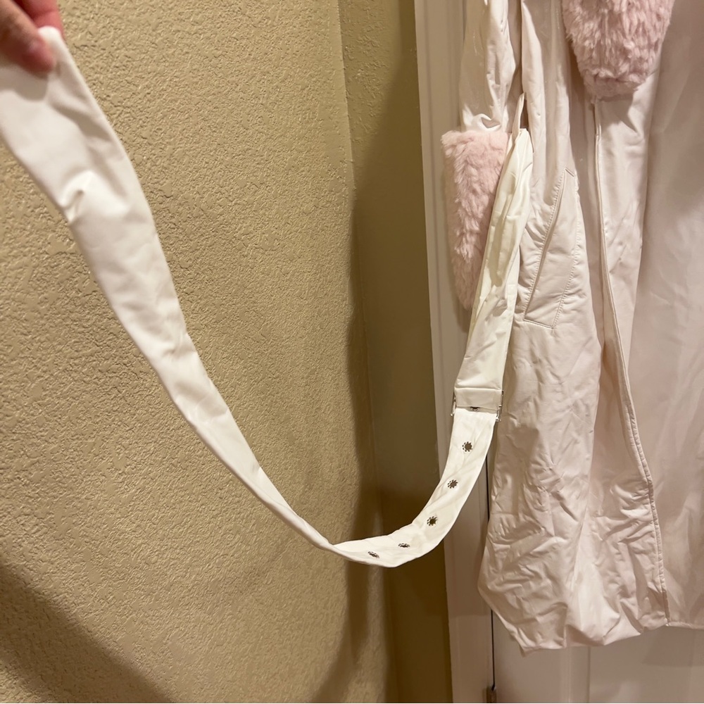 Pretty Little Thing Pink and White Women's Coat - Picture 5 of 8